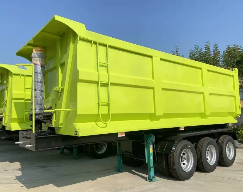 howo semi truck dump trailer-2